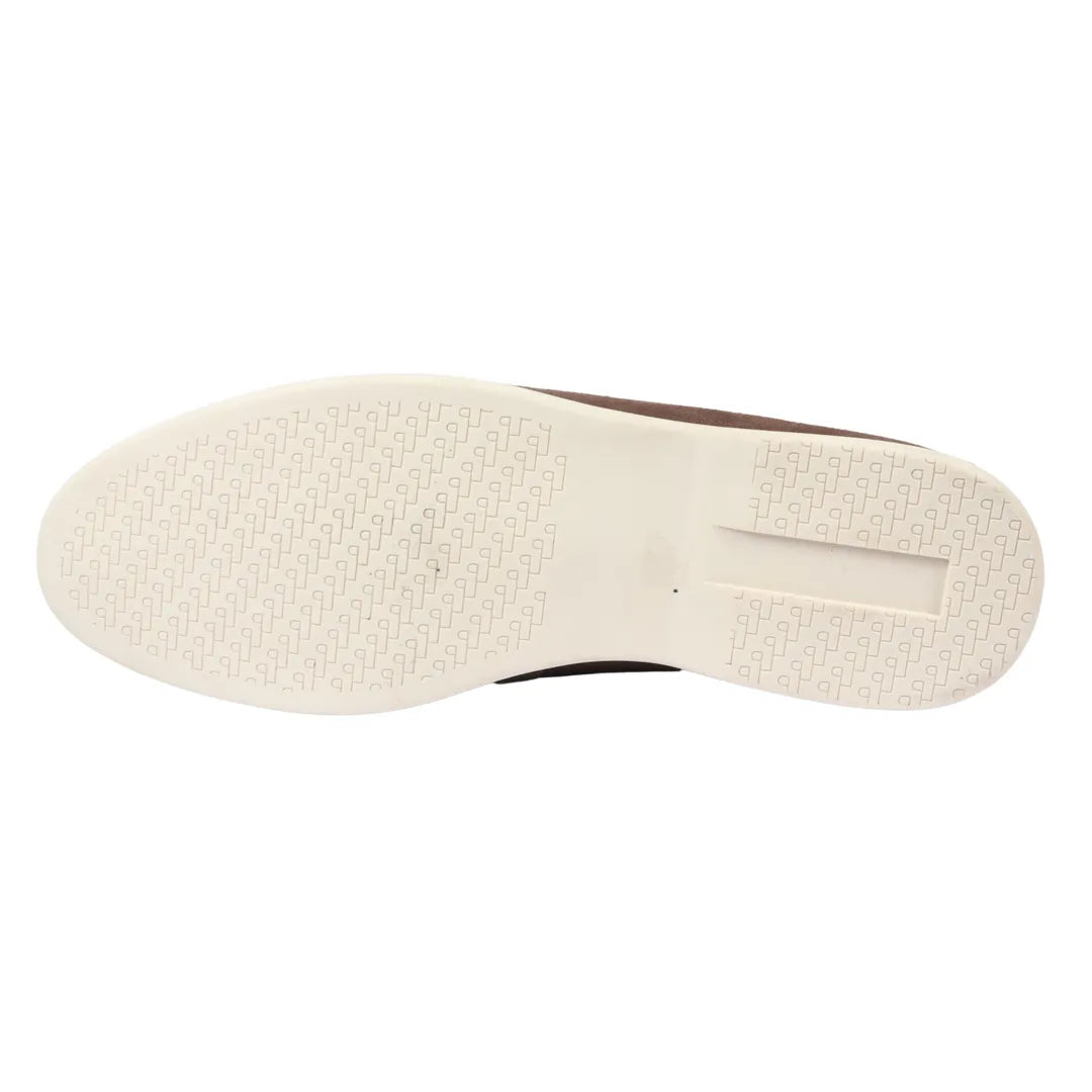 Ανδρικά μοκασίνια Slip On σε καφέ χρώμα από σουέτ και άνετη εφαρμογή