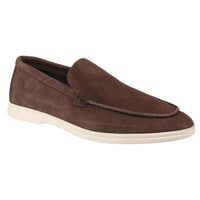 Ανδρικά μοκασίνια Slip On σε καφέ χρώμα από σουέτ και άνετη εφαρμογή
