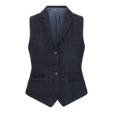 TPSTZ72 - Γυναικείο Γιλέκο από Τουίντ σε Σκούρο Μπλε Σκούρο Μπλε