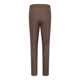 TPW50 - Γυναικείο καφέ καρό ολόσωμο κοστούμι Prince Of Wales 3 τεμαχίων