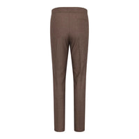 TPW50 - Γυναικείο καφέ καρό ολόσωμο κοστούμι Prince Of Wales 3 τεμαχίων