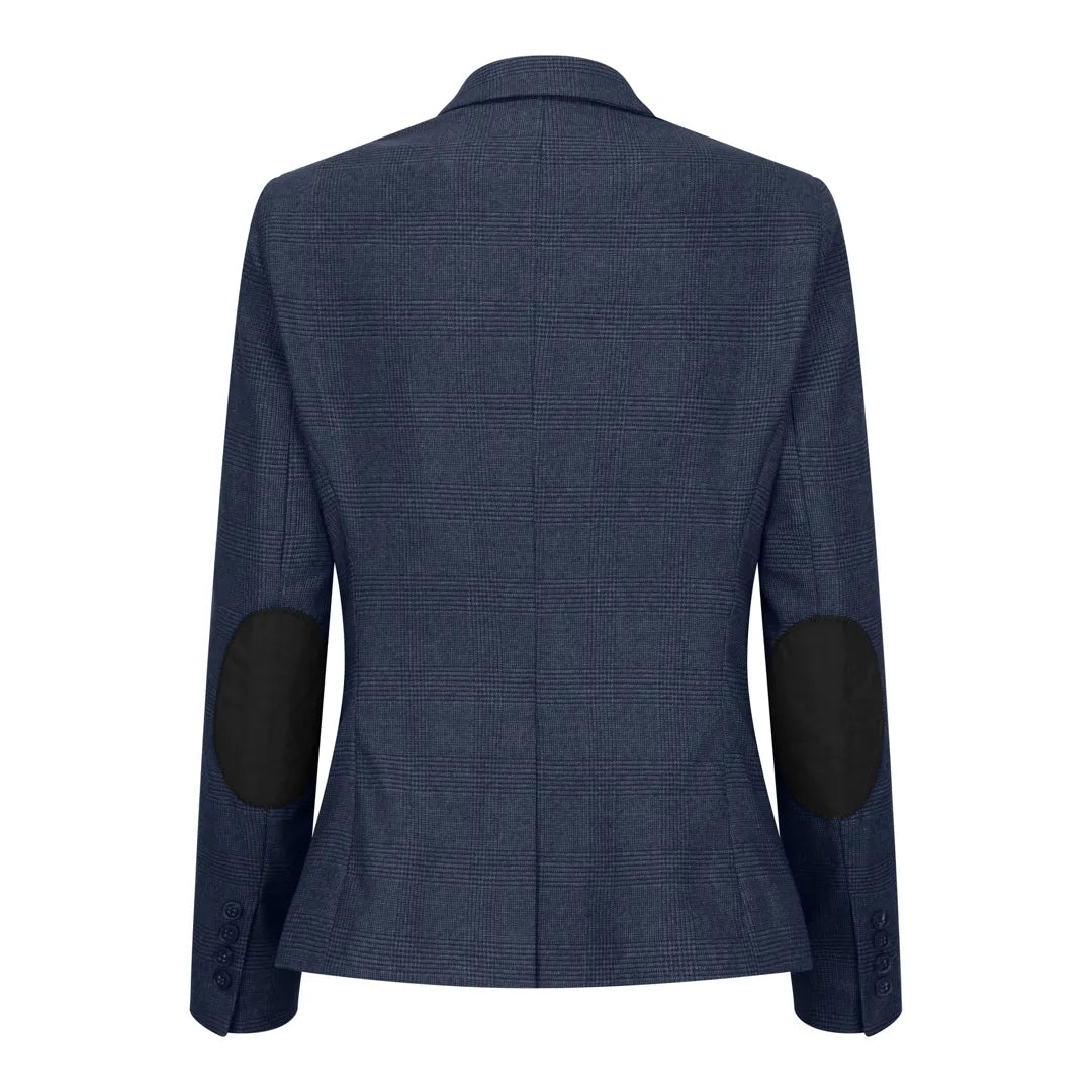 TPW52 - Γυναικείο καρό ολόσωμο κοστούμι Prince Of Wales σε μπλε χρώμα, 3 τεμάχια