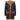 Ανδρικό παλτό Sheepskin Sheepskin, χειμώνας 3/4, με κουκούλα, καφέ-κόκκινο