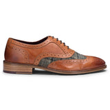 Ανδρικά vintage παπούτσια από γνήσιο δέρμα, Brogues, σουέτ τουίντ, δεκαετία του 1920, κομψά, επίσημα παπούτσια με κορδόνια