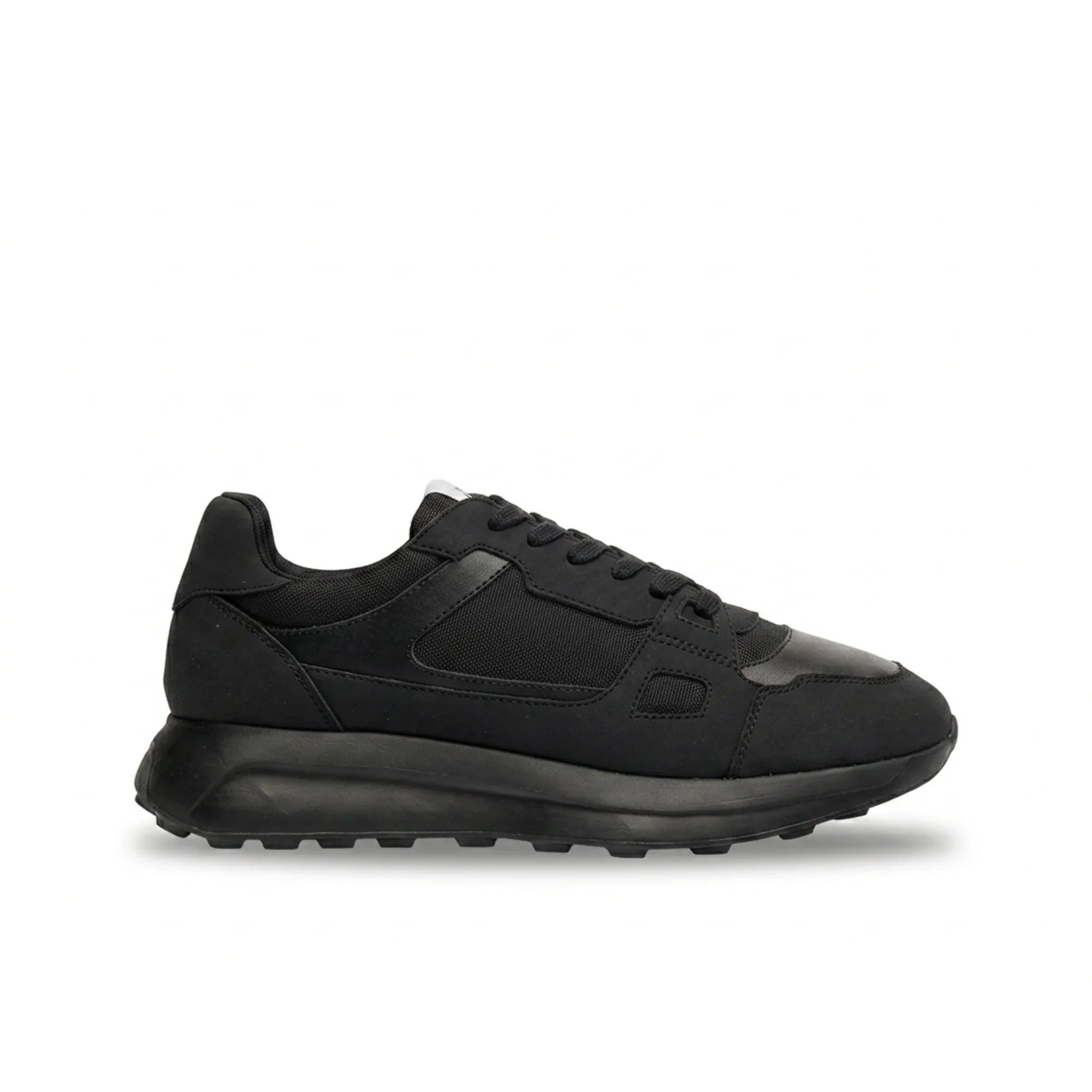 Albany - Ανδρικά Μαύρα Αναπνέοντα Πλέγματα Casual Sneakers