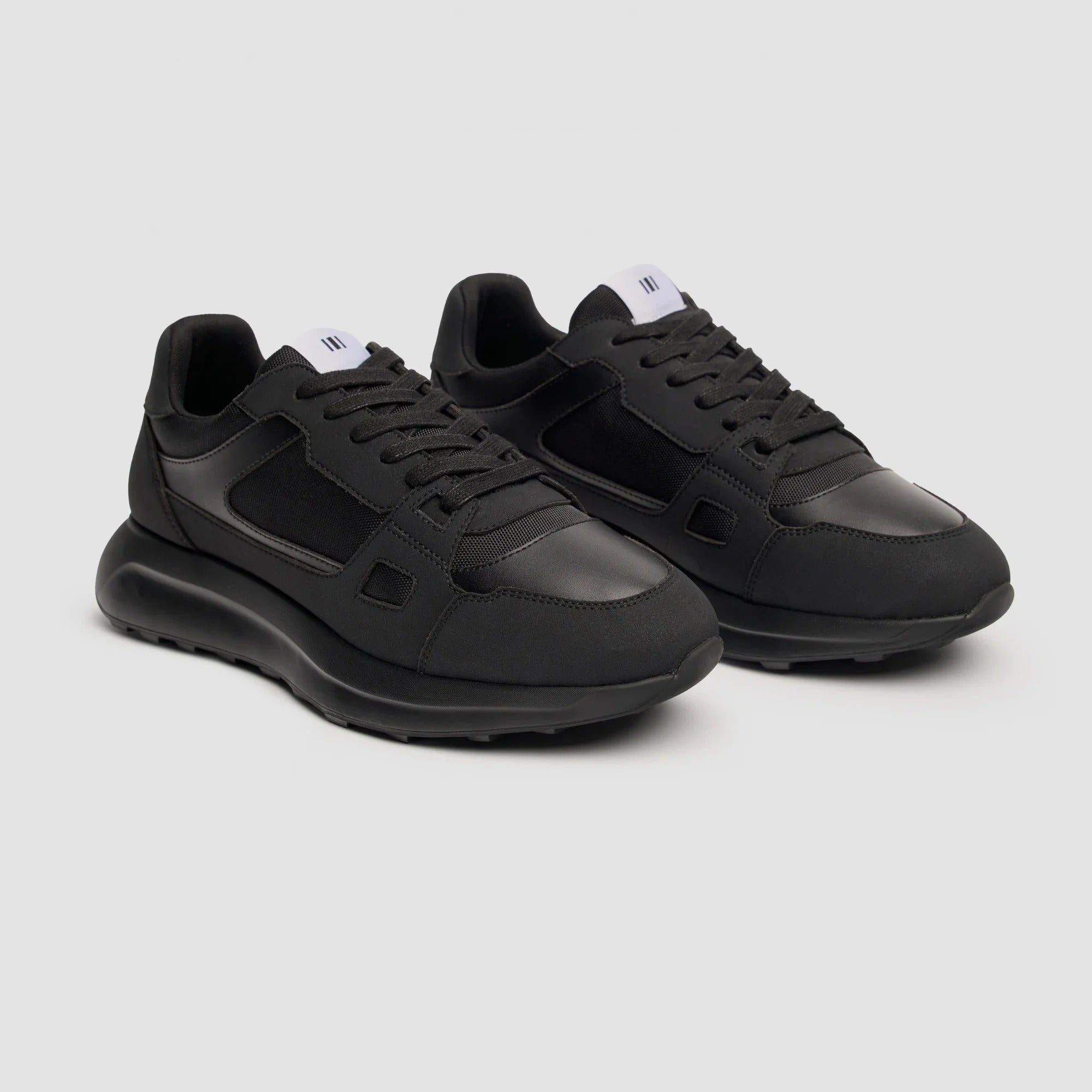 Albany - Ανδρικά Μαύρα Αναπνέοντα Πλέγματα Casual Sneakers