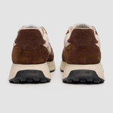 Albany - Ανδρικά Αναπνέοντα Casual Sneakers με Δέρμα από Διχτυωτό Υλικό, σε Καφέ Χρώμα