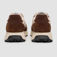 Albany - Ανδρικά Αναπνέοντα Casual Sneakers με Δέρμα από Διχτυωτό Υλικό, σε Καφέ Χρώμα