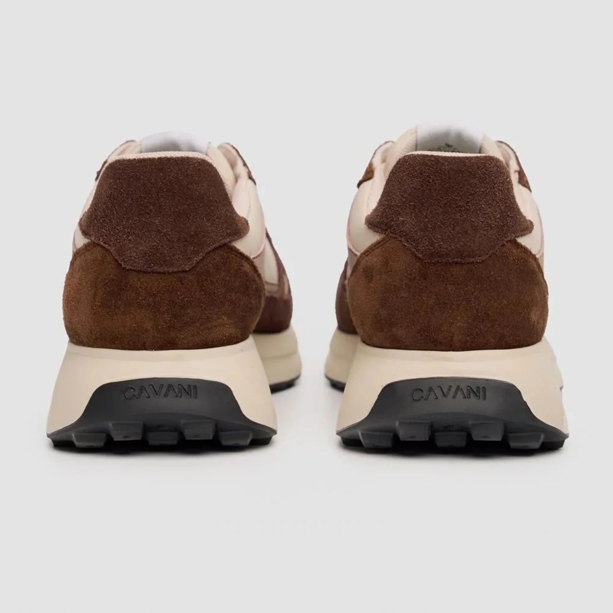 Albany - Ανδρικά Αναπνέοντα Casual Sneakers με Δέρμα από Διχτυωτό Υλικό, σε Καφέ Χρώμα