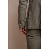 Alvari - Ανδρικό Καλοκαιρινό Νυφικό Κοστούμι 2 Τεμαχίων από Φασκόμηλο και Λινό