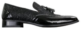 Ανδρικά Παπούτσια Smart Party Shiny Tasle Κόκκινα Ασημί Μαύρα Slip On Δερμάτινα Λουστρίνι