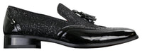 Ανδρικά Παπούτσια Smart Party Shiny Tasle Κόκκινα Ασημί Μαύρα Slip On Δερμάτινα Λουστρίνι