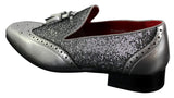 Ανδρικά Παπούτσια Smart Party Shiny Tasle Κόκκινα Ασημί Μαύρα Slip On Δερμάτινα Λουστρίνι