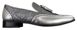 Ανδρικά Παπούτσια Smart Party Shiny Tasle Κόκκινα Ασημί Μαύρα Slip On Δερμάτινα Λουστρίνι