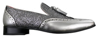Ανδρικά Παπούτσια Smart Party Shiny Tasle Κόκκινα Ασημί Μαύρα Slip On Δερμάτινα Λουστρίνι