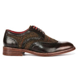 Arlo - Ανδρικά Καφέ Δερμάτινα Παπούτσια Brogue από Τουίντ