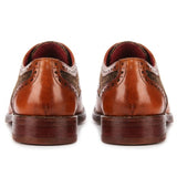 Arlo - Ανδρικά Δερμάτινα Παπούτσια Brogue σε Καφέ Χρώμα