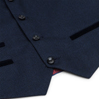 Μπλε Σκούρο Μπλε Κοστούμι για Αγόρια από Τουίντ, 3 Τεμάχια, Κομψό, Επίσημο Γάμο, Κλασικό, Δεκαετία του 1920