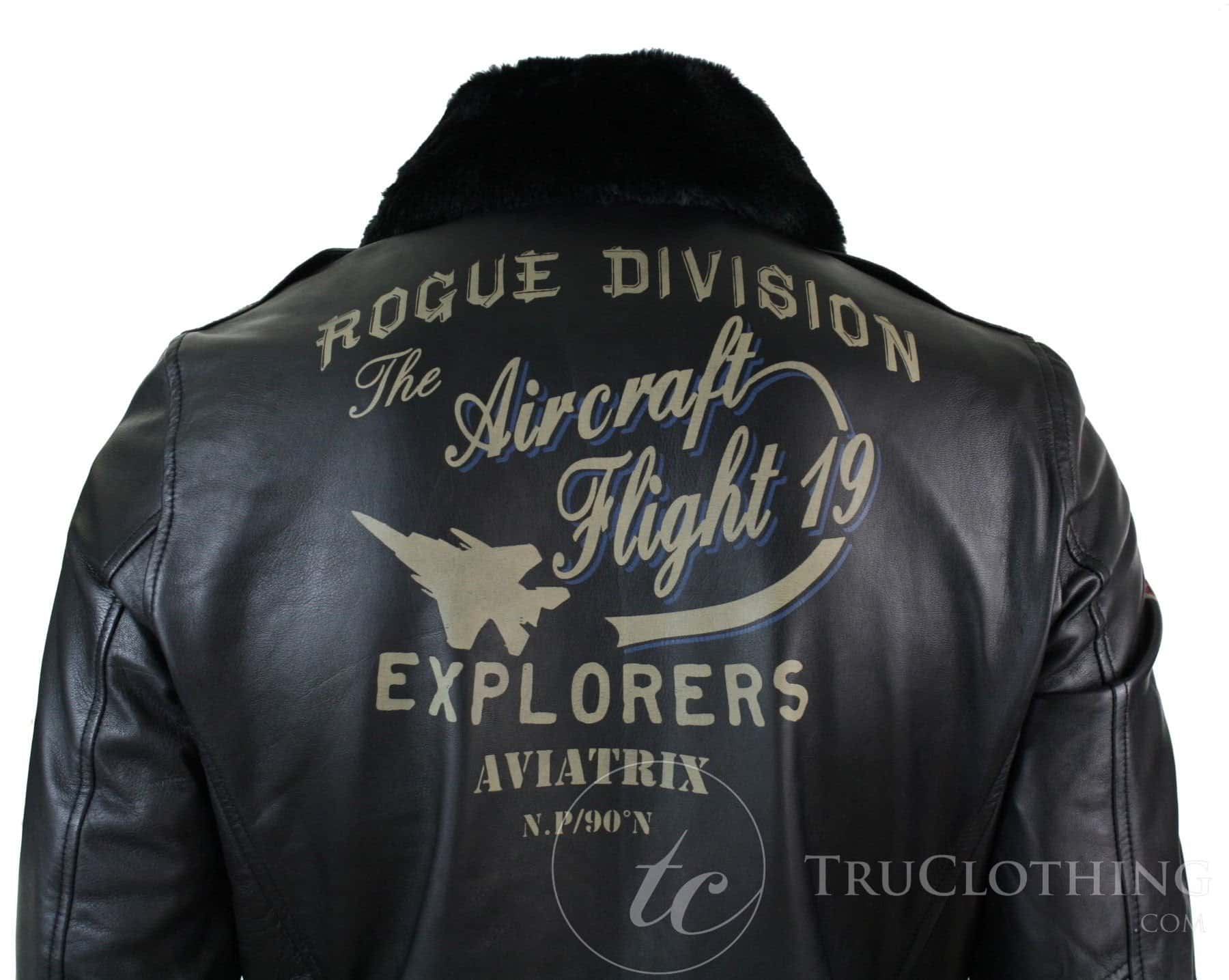 Ανδρικό μπουφάν Pilot με γούνινο γιακά και γιακά Aviator σε στενή γραμμή, από γνήσιο δέρμα