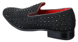 Ανδρικά σουέτ μοκασίνια με slip-on παπούτσια και καρφιά, ασημί, κομψό, casual, λαμπερό, πάρτι