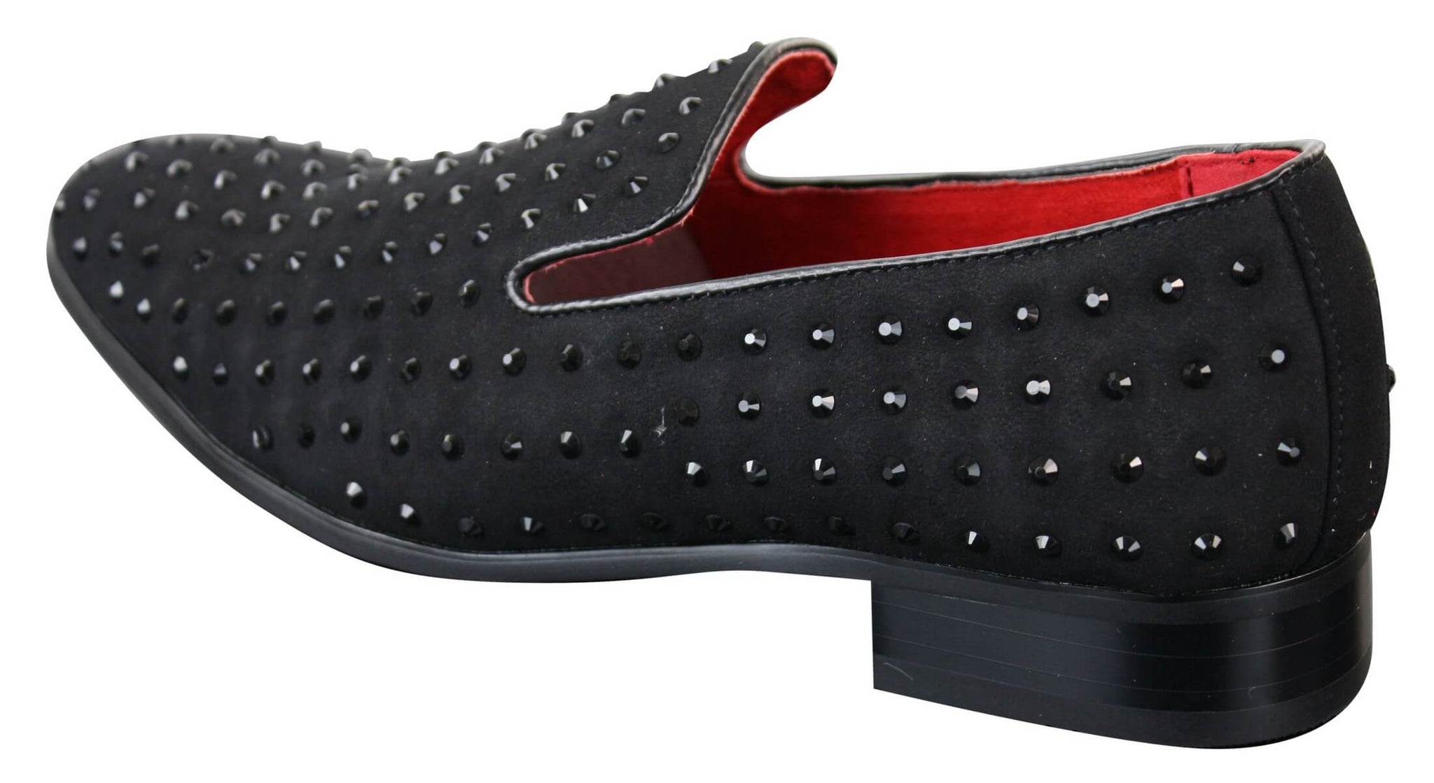 Ανδρικά σουέτ μοκασίνια με slip-on παπούτσια και καρφιά, ασημί, κομψό, casual, λαμπερό, πάρτι