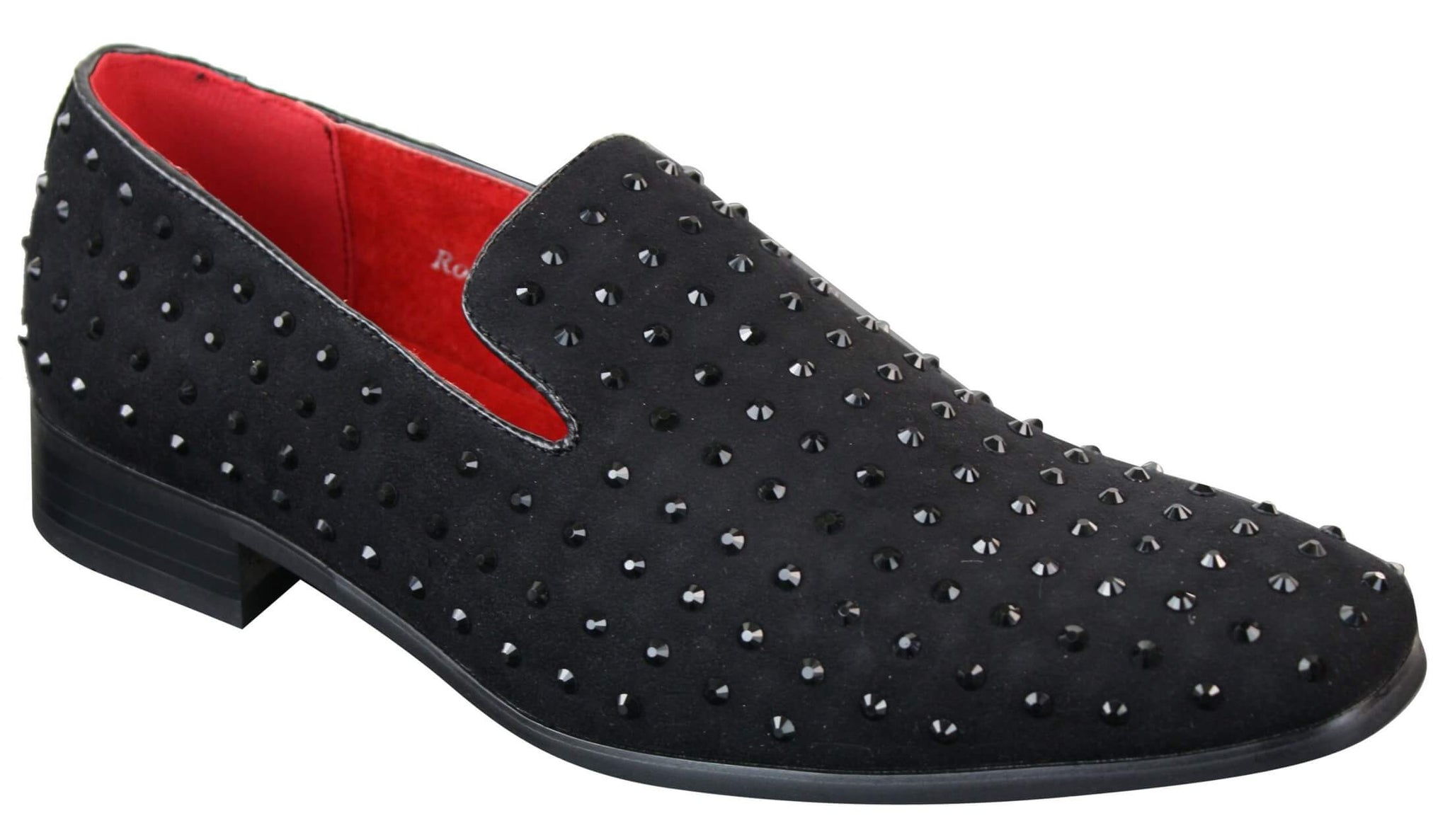 Ανδρικά σουέτ μοκασίνια με slip-on παπούτσια και καρφιά, ασημί, κομψό, casual, λαμπερό, πάρτι