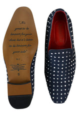 Ανδρικά σουέτ μοκασίνια με slip-on παπούτσια και καρφιά, ασημί, κομψό, casual, λαμπερό, πάρτι