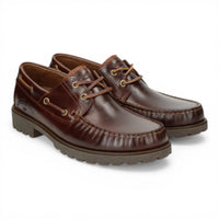 Boat C8 - Ανδρικά Αδιάβροχα Καφέ Δερμάτινα Μπότες με Χαμηλό Κόψιμο
