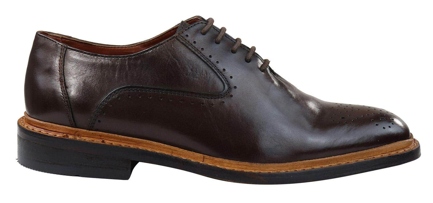 Ανδρικά Παπούτσια Oxford Brogue, Μαύρα, Δερμάτινα, Goodyear Welted, με Κορδόνια