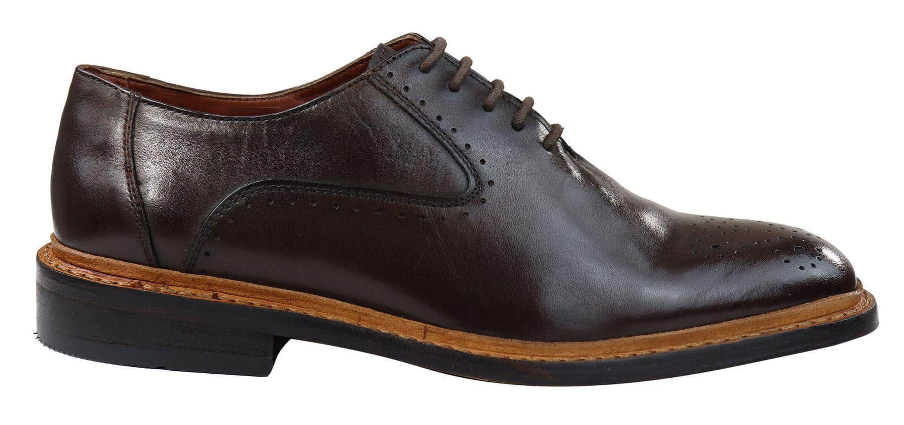 Ανδρικά Παπούτσια Oxford Brogue, Μαύρα, Δερμάτινα, Goodyear Welted, με Κορδόνια