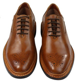 Ανδρικά Παπούτσια Oxford Brogue, Καφέ, Μαύρο, Δερμάτινο, Goodyear Welted