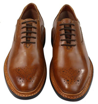 Ανδρικά Παπούτσια Oxford Brogue, Καφέ, Μαύρο, Δερμάτινο, Goodyear Welted