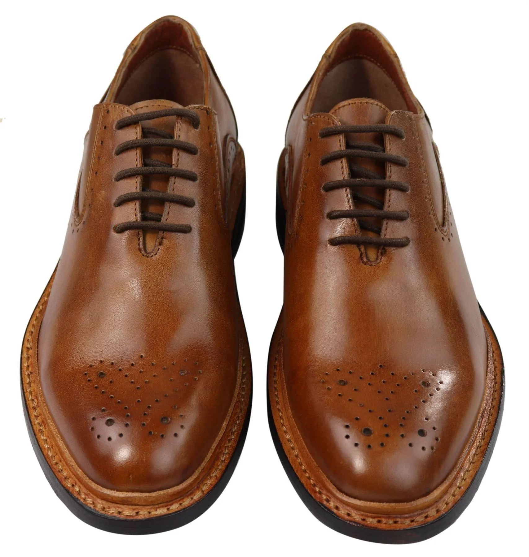 Ανδρικά Παπούτσια Oxford Brogue, Καφέ, Μαύρο, Δερμάτινο, Goodyear Welted