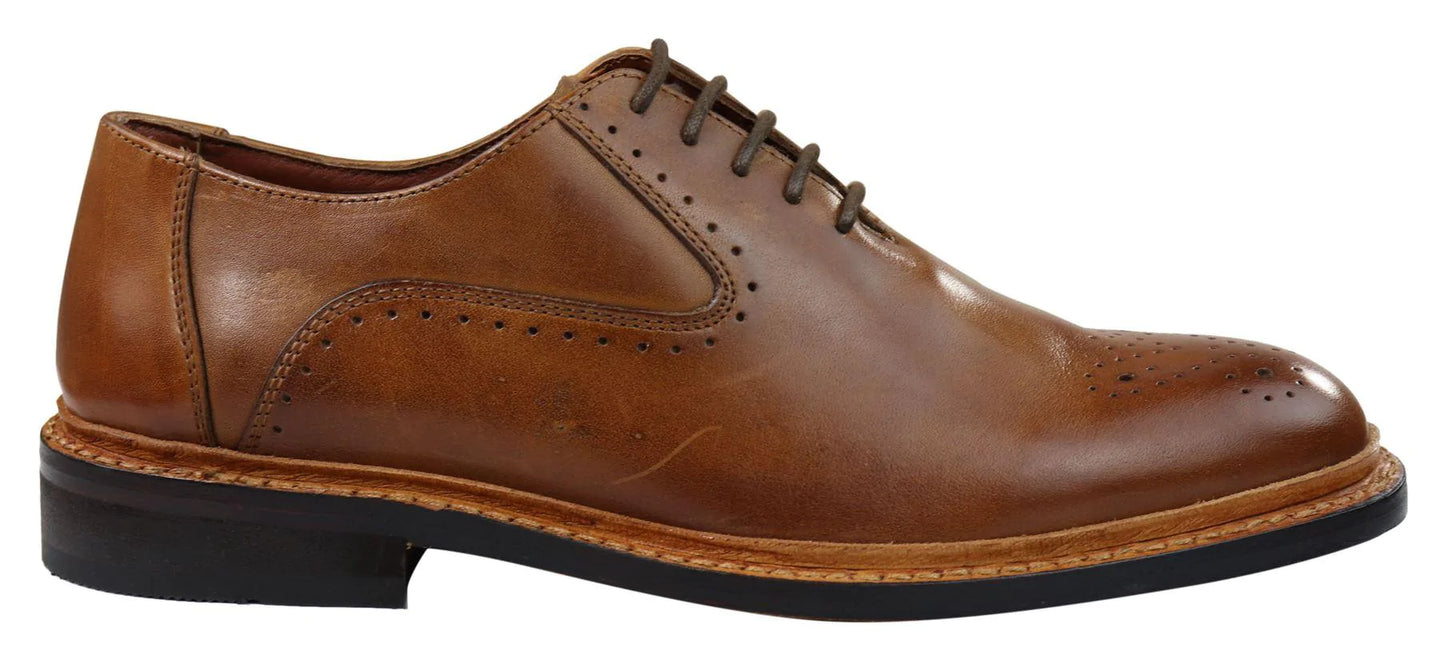 Ανδρικά Παπούτσια Oxford Brogue, Καφέ, Μαύρο, Δερμάτινο, Goodyear Welted