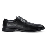 Cambridge - Ανδρικά Μαύρα Παπούτσια Wingtip Brogue Derby