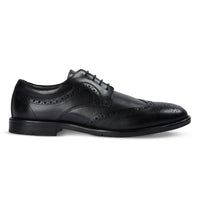 Cambridge - Ανδρικά Μαύρα Παπούτσια Wingtip Brogue Derby