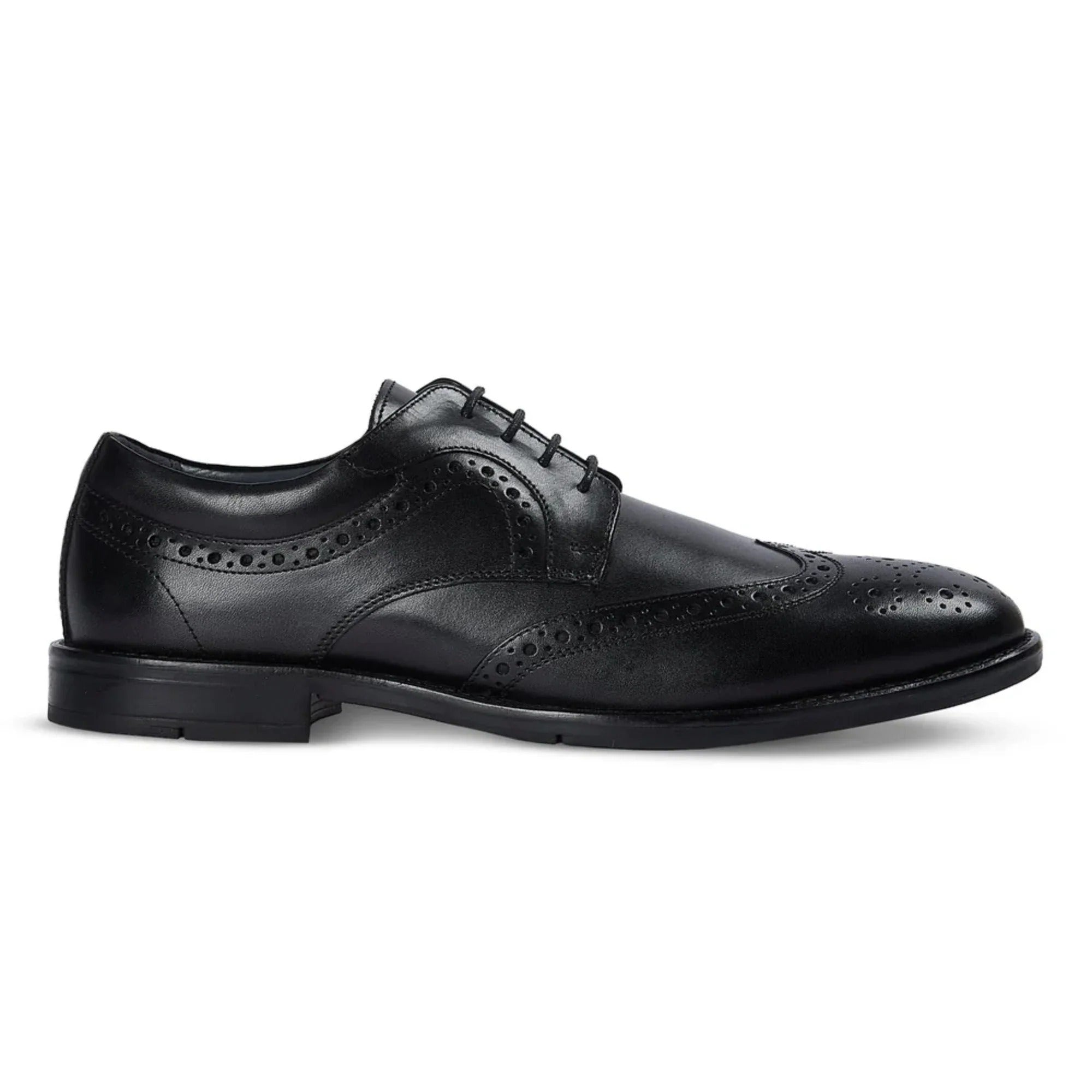 Cambridge - Ανδρικά Μαύρα Παπούτσια Wingtip Brogue Derby