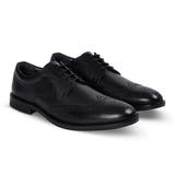 Cambridge - Ανδρικά Μαύρα Παπούτσια Wingtip Brogue Derby