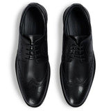 Cambridge - Ανδρικά Μαύρα Παπούτσια Wingtip Brogue Derby