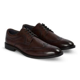 Cambridge - Ανδρικά σκούρα καφέ παπούτσια Wingtip Brogue Derby