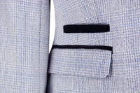 Γυναικείο ανοιχτό μπλε τουίντ σακάκι