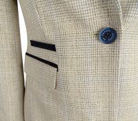 Γυναικείο κρεμ σακάκι από τουίντ