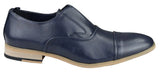 Ανδρικά Δερμάτινα Παπούτσια Slip On Έξυπνα Επίσημα, Μπλε, Καφέ, Γάμος, Γραφείο, Πάρτι