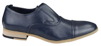 Ανδρικά Δερμάτινα Παπούτσια Slip On Έξυπνα Επίσημα, Μπλε, Καφέ, Γάμος, Γραφείο, Πάρτι