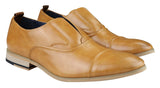 Ανδρικά Δερμάτινα Παπούτσια Slip On Έξυπνα Επίσημα, Μπλε, Καφέ, Γάμος, Γραφείο, Πάρτι