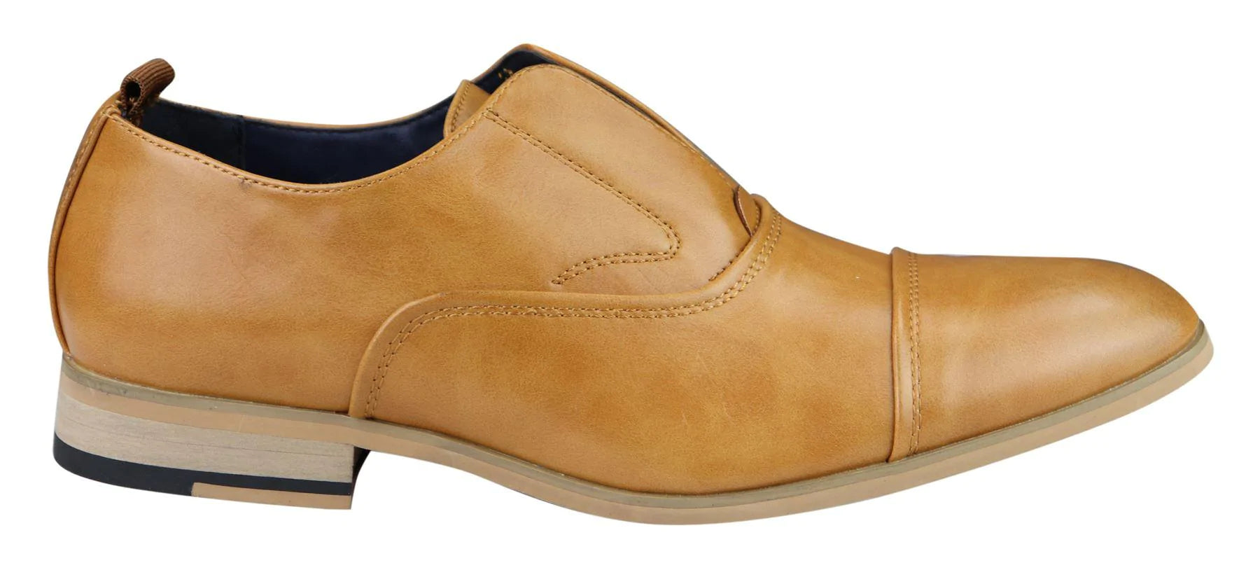 Ανδρικά Δερμάτινα Παπούτσια Slip On Έξυπνα Επίσημα, Μπλε, Καφέ, Γάμος, Γραφείο, Πάρτι