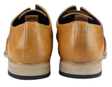 Ανδρικά Δερμάτινα Παπούτσια Slip On Έξυπνα Επίσημα, Μπλε, Καφέ, Γάμος, Γραφείο, Πάρτι