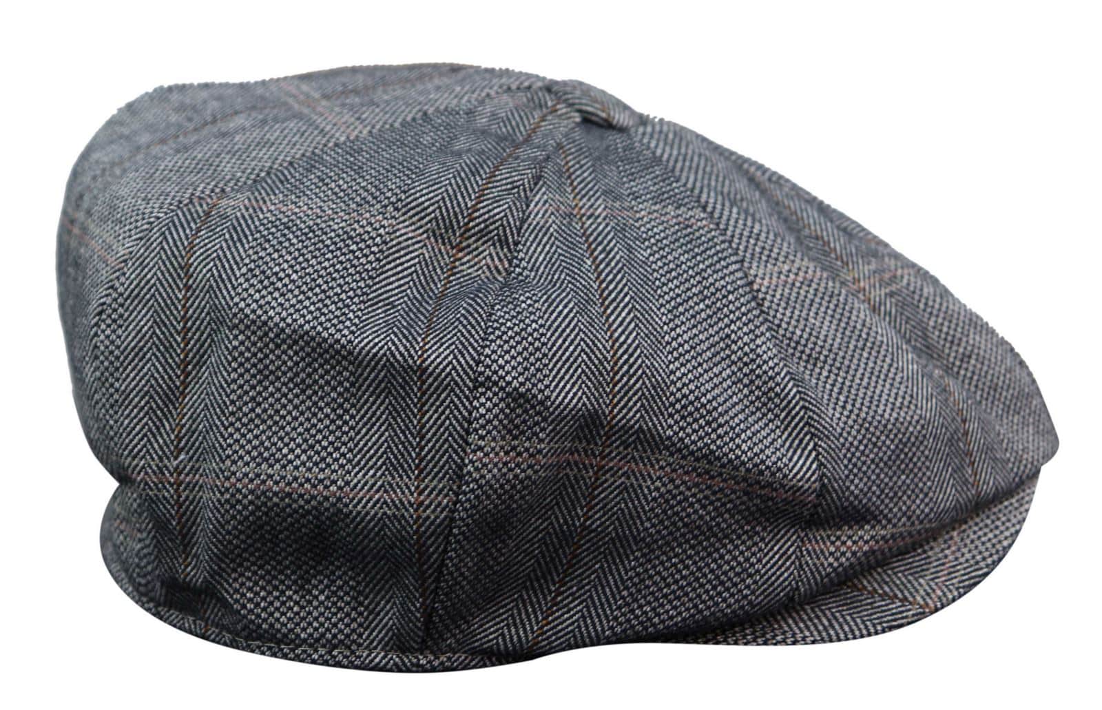 Ανδρικό 8φυλλο καπέλο Peaky Blinders από τουίντ με φλατ τελείωμα - Cavani Connall
