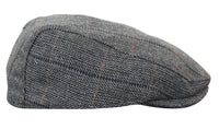 Cavani Albert Ανδρικό Tweed Flat Cap - Ψαροκόκκαλο Tweed Μάλλινο Παππού Vintage - Ανοιχτό καφέ/Ανθρακί γκρι