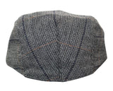 Cavani Albert Ανδρικό Tweed Flat Cap - Ψαροκόκκαλο Tweed Μάλλινο Παππού Vintage - Ανοιχτό καφέ/Ανθρακί γκρι